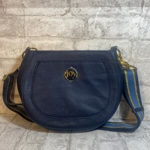 Joy Chic Leather Crossbody‎ Shoulder Bag RFID & Anti-Microbial-Navy